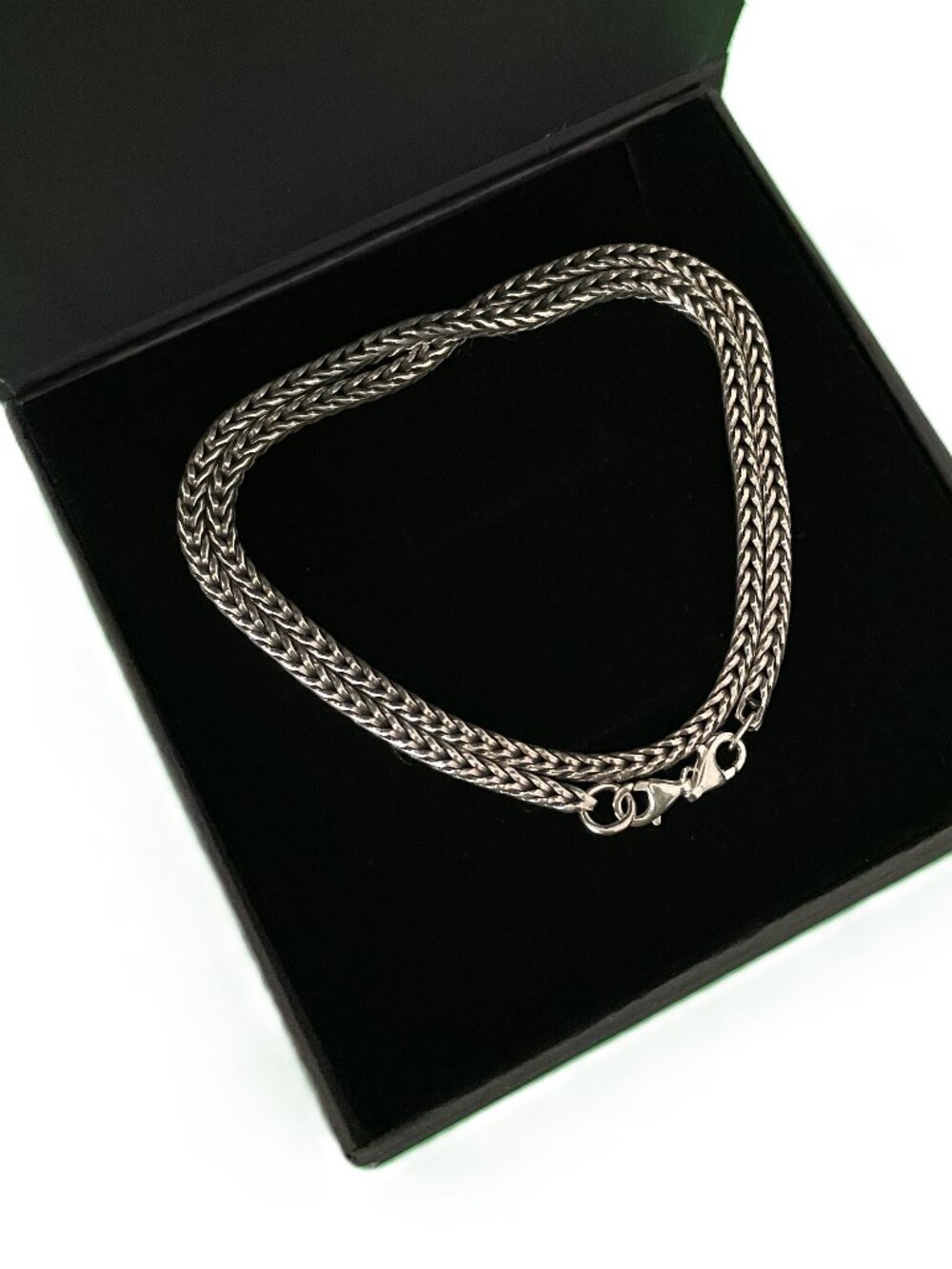 TROLLBEADS 925 Sterling Silver Foxtail Flexible Chain Necklace 14 NEW